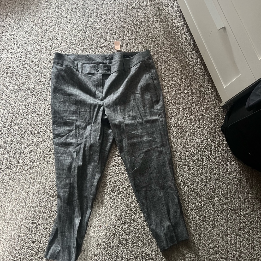 Loft Plus grey slim work pant